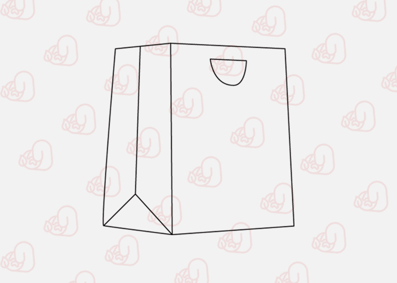 पेपर-बैग-विथ-डी-कट-मॉडल